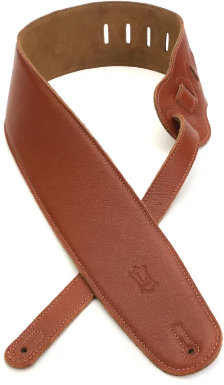 Levy's M4GF-TAN 3.5-inch Padded Garment Leather Bass Strap Tan