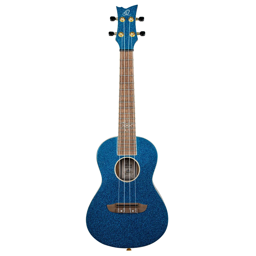 Ortega Element Series Concert Size Ukulele Spruce/ Catalpa Metallic Blue