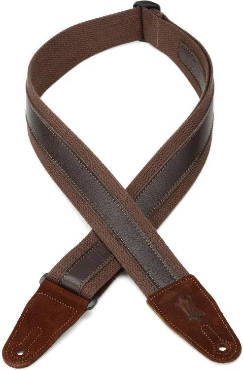 Levy's MC2CG 2-inch Cotton Combo Guitar Strap Brown
