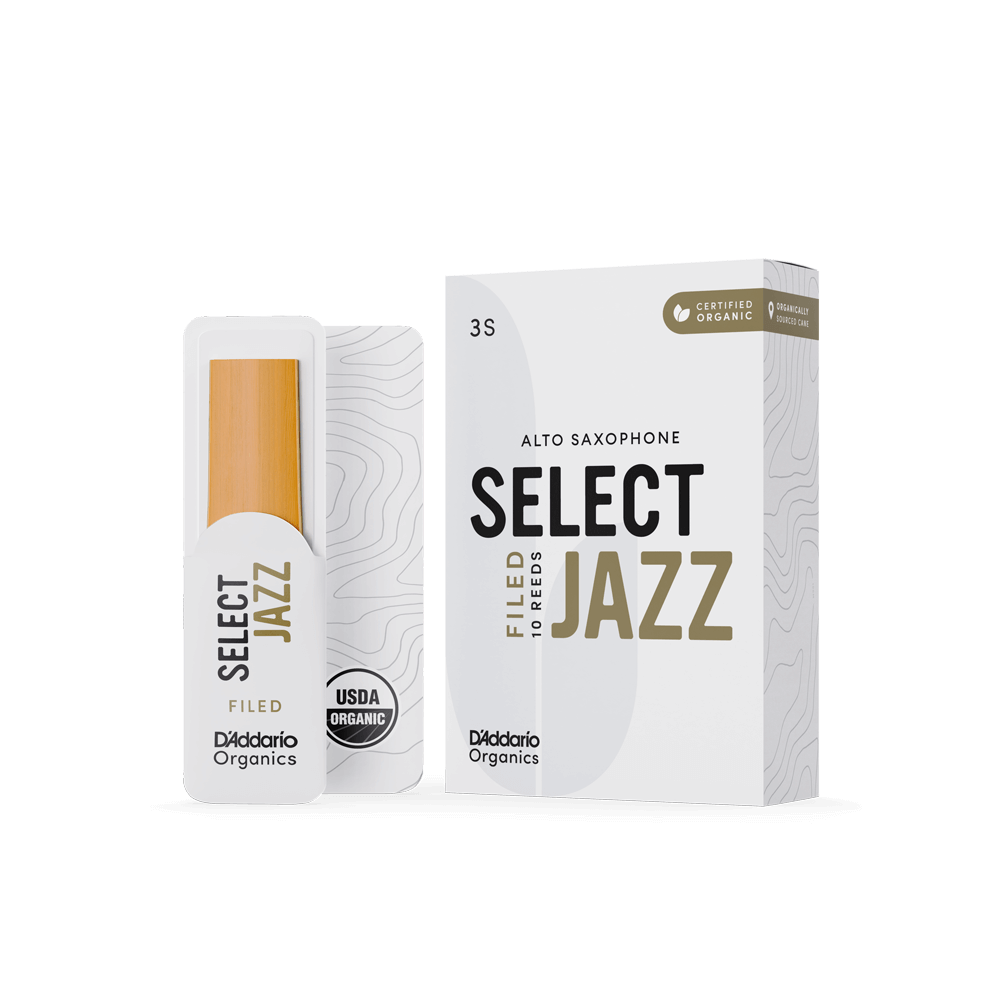 Organic Select Jazz Filed Alto Saxophone Reeds - Individually-Sealed, 10-Pack