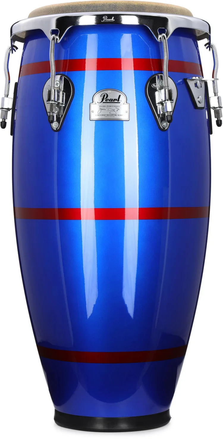 Pearl Jesús Díaz Signature Conga Deep Blue with Coral Red Stripes