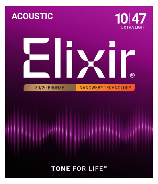 Elixir Strings Nanoweb 80/20 Acoustic Guitar Strings