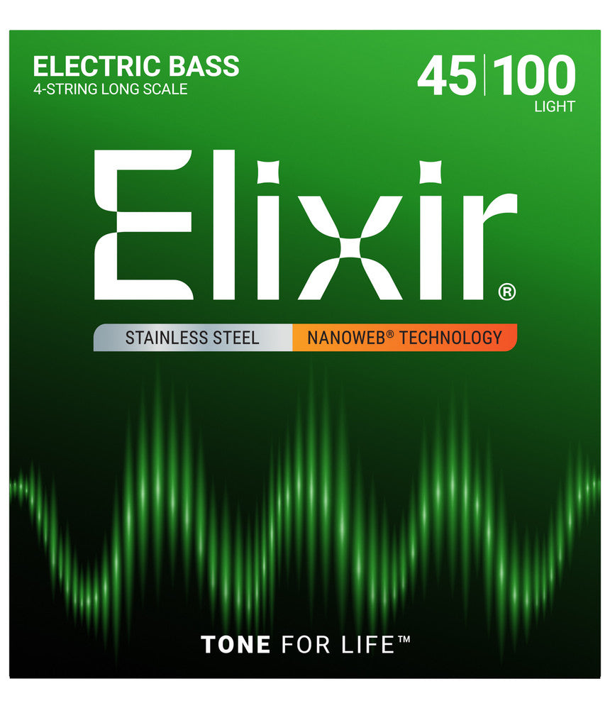 Elixir Strings Nanoweb Long-scale Electric Bass Strings (Stainless Steel)
