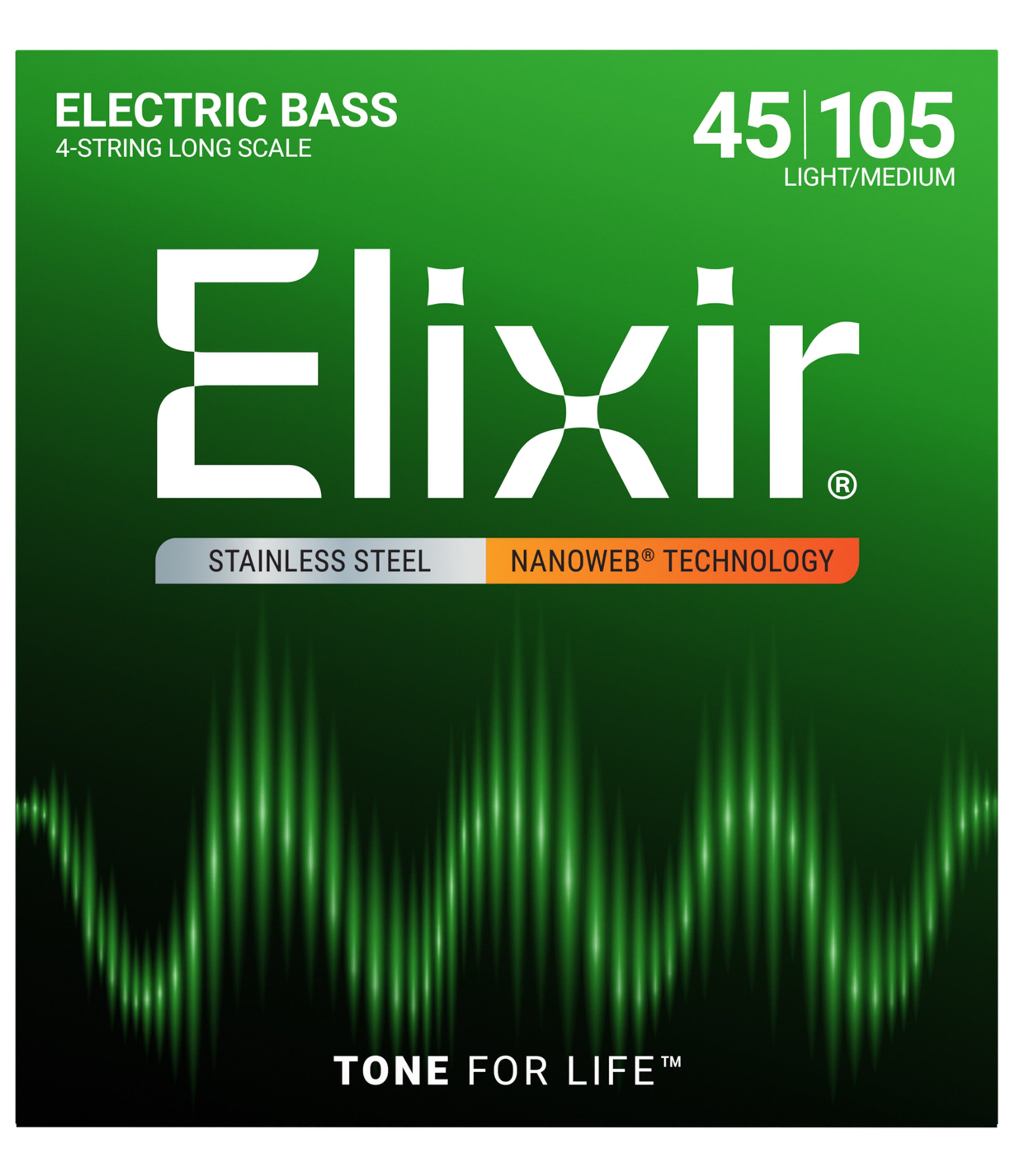Elixir Strings Nanoweb Long-scale Electric Bass Strings (Stainless Steel)