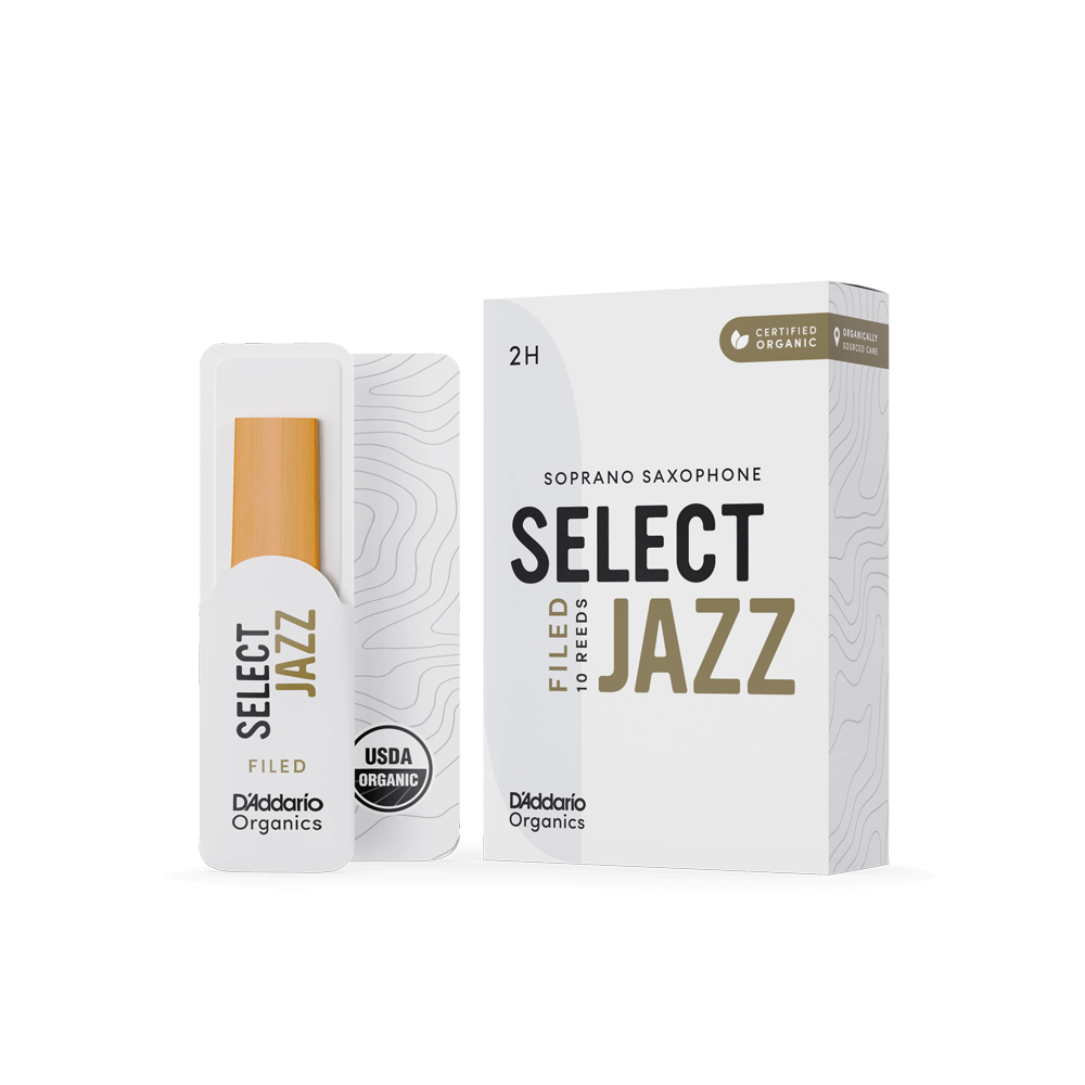 Organic Select Jazz Filed Soprano Saxophone Reeds, Individually-Sealed, 10-Pack