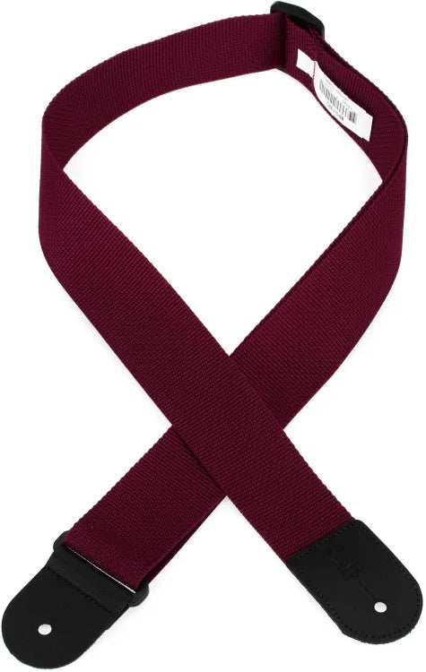 Levy's M8POLY 2-inch Woven Polypropylene Guitar Strap Burgundy