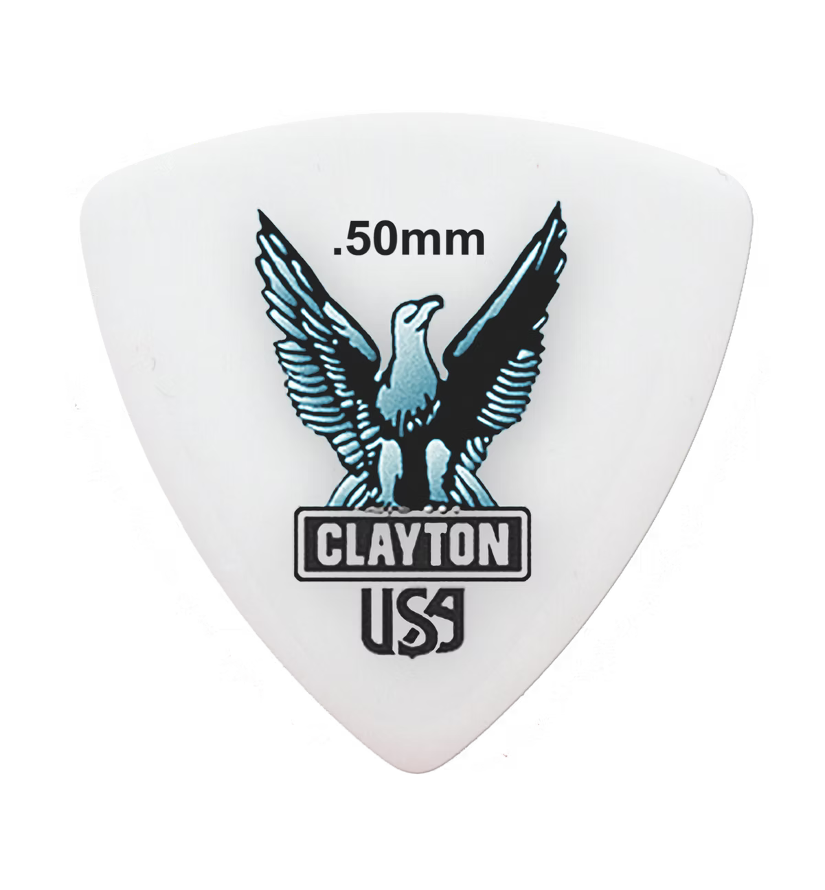 Clayton Acetal Rounded Triangle Picks 12-pack .50mm