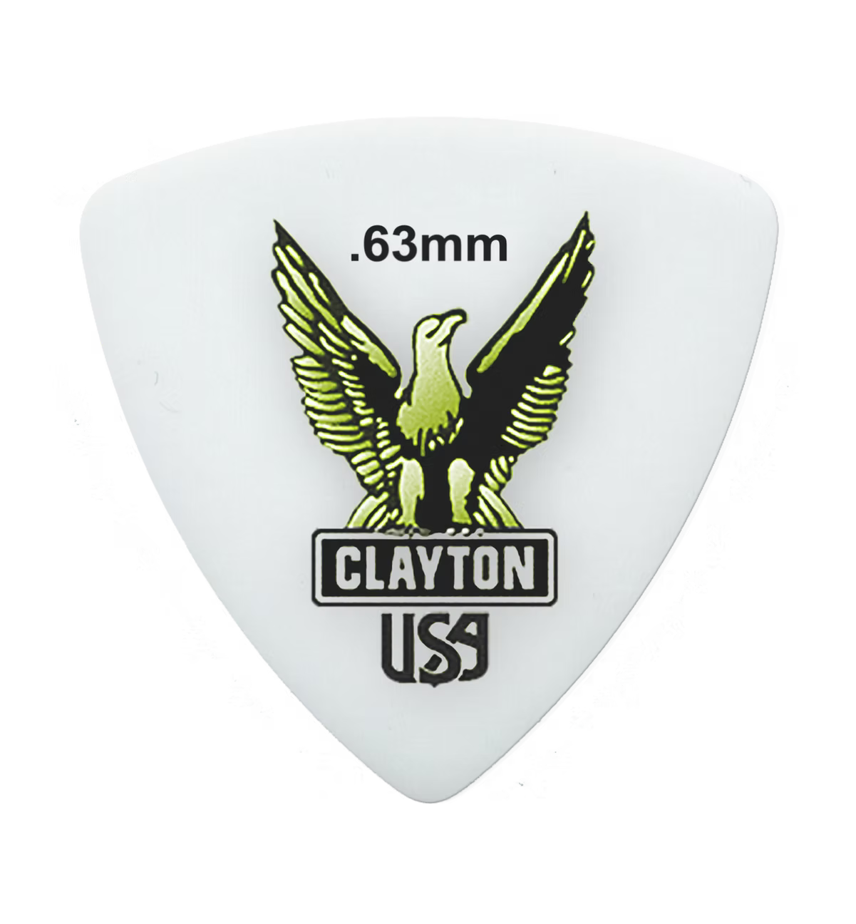 Clayton Acetal Rounded Triangle Picks 12-pack .63mm