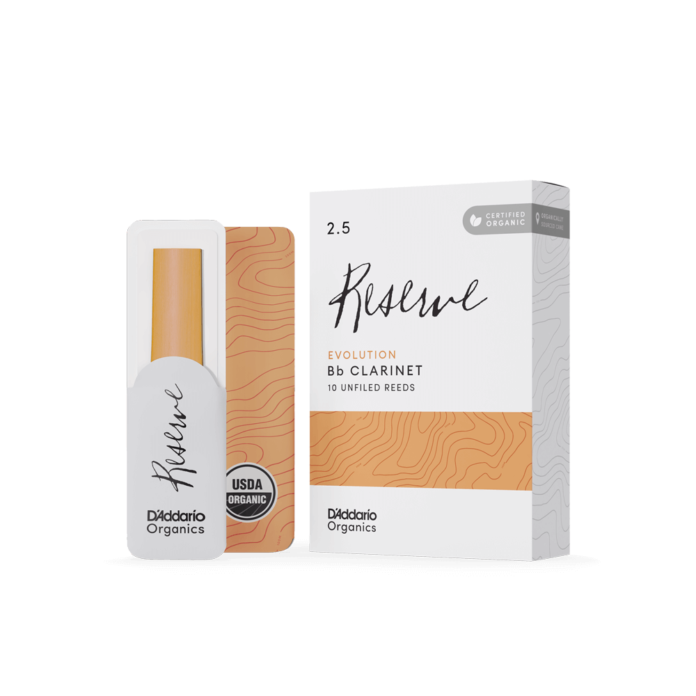 Organic Reserve Evolution Bb Clarinet Reeds, Individually-Sealed, 10-Pack