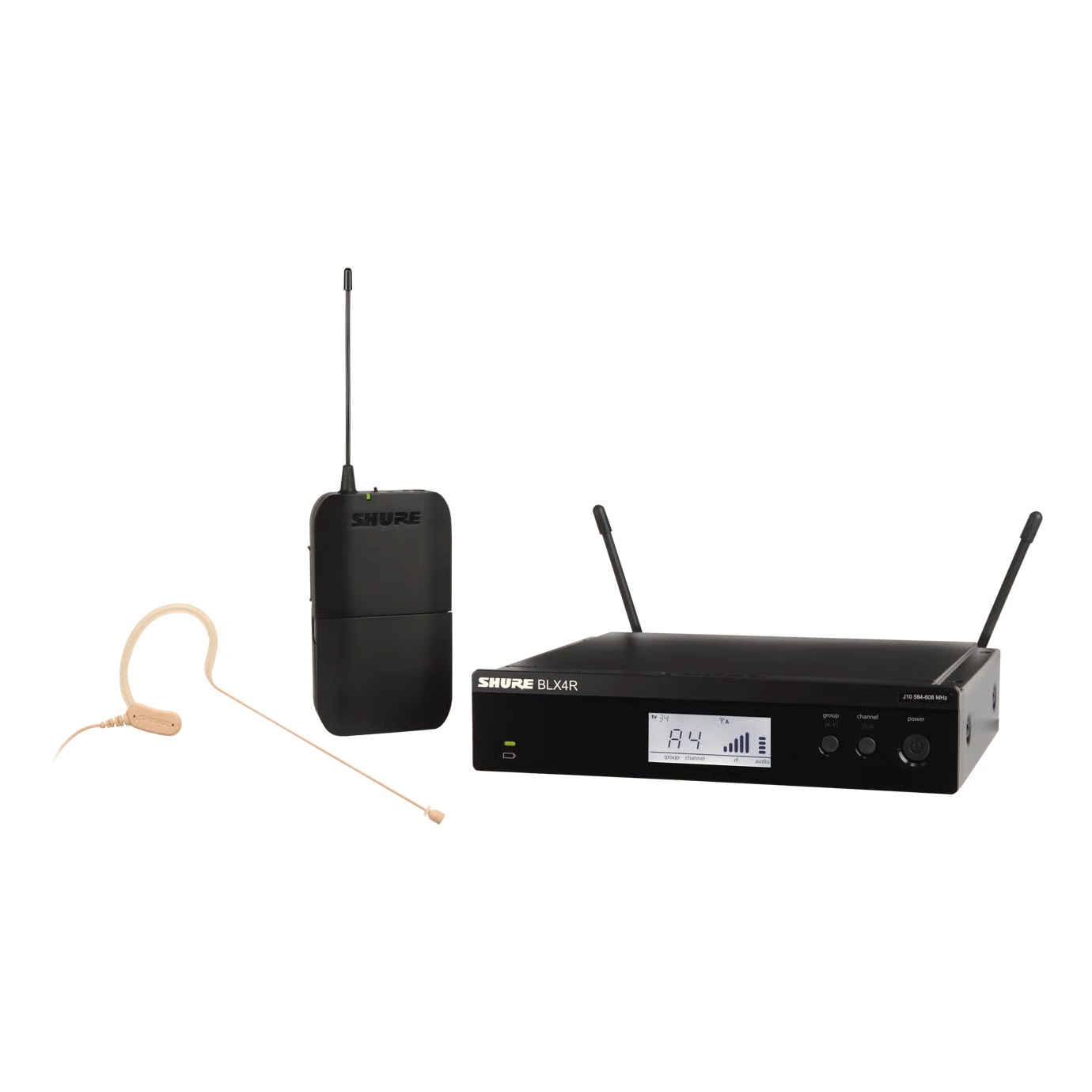 Shure BLX14R/MX53 Wireless Headworn Microphone System - H9 Band