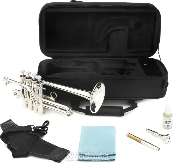 Eastman ETR823S Professional Series Bb/A Piccolo Trumpet - Silver Plate