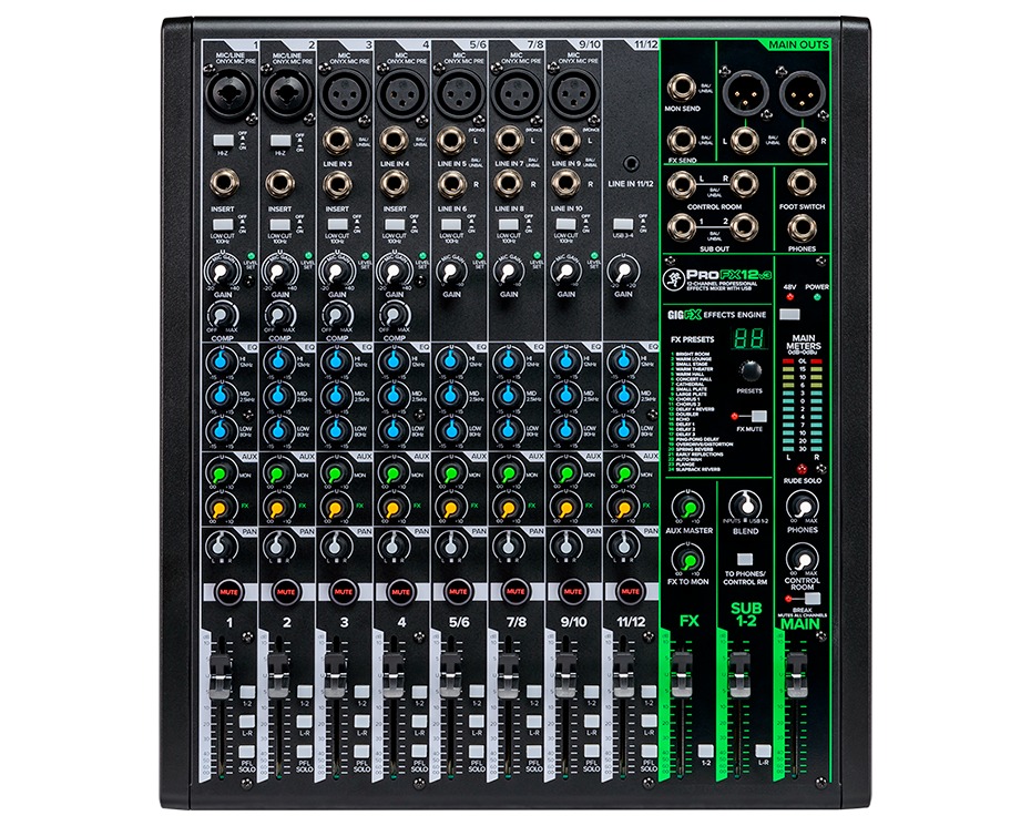 Mackie ProFX12v3 12-channel Mixer with USB and Effects