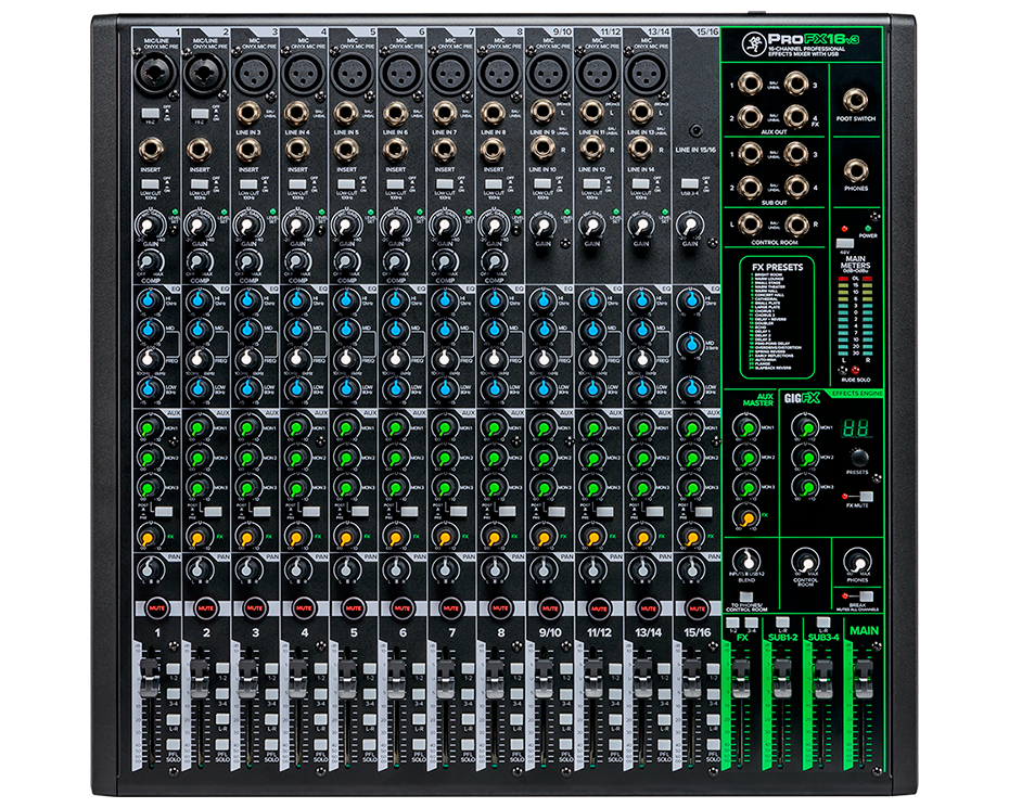 Mackie ProFX16v3 16-channel Mixer with USB and Effects