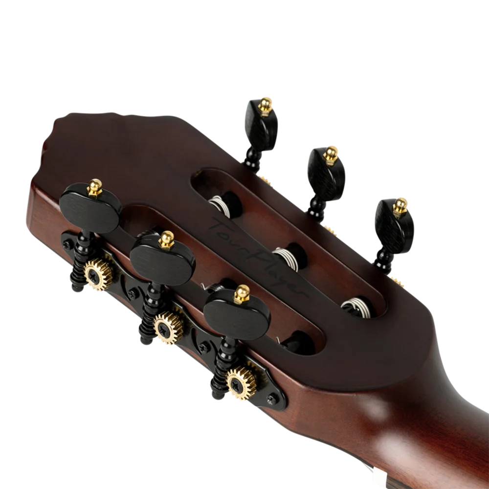 Ortega TourPlayer Series Full Size Guitar Solid Okoume Black - RTPSTD-SBK-L (Lefty)