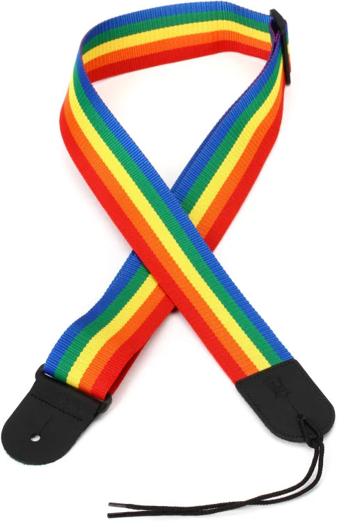 Levy's M8POLY 2-inch Woven Polypropylene Guitar Strap Rainbow