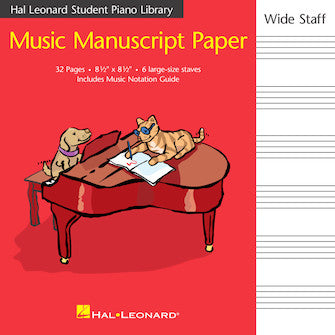 Hal Leonard Student Piano Library Music Manuscript Paper – Wide Staff