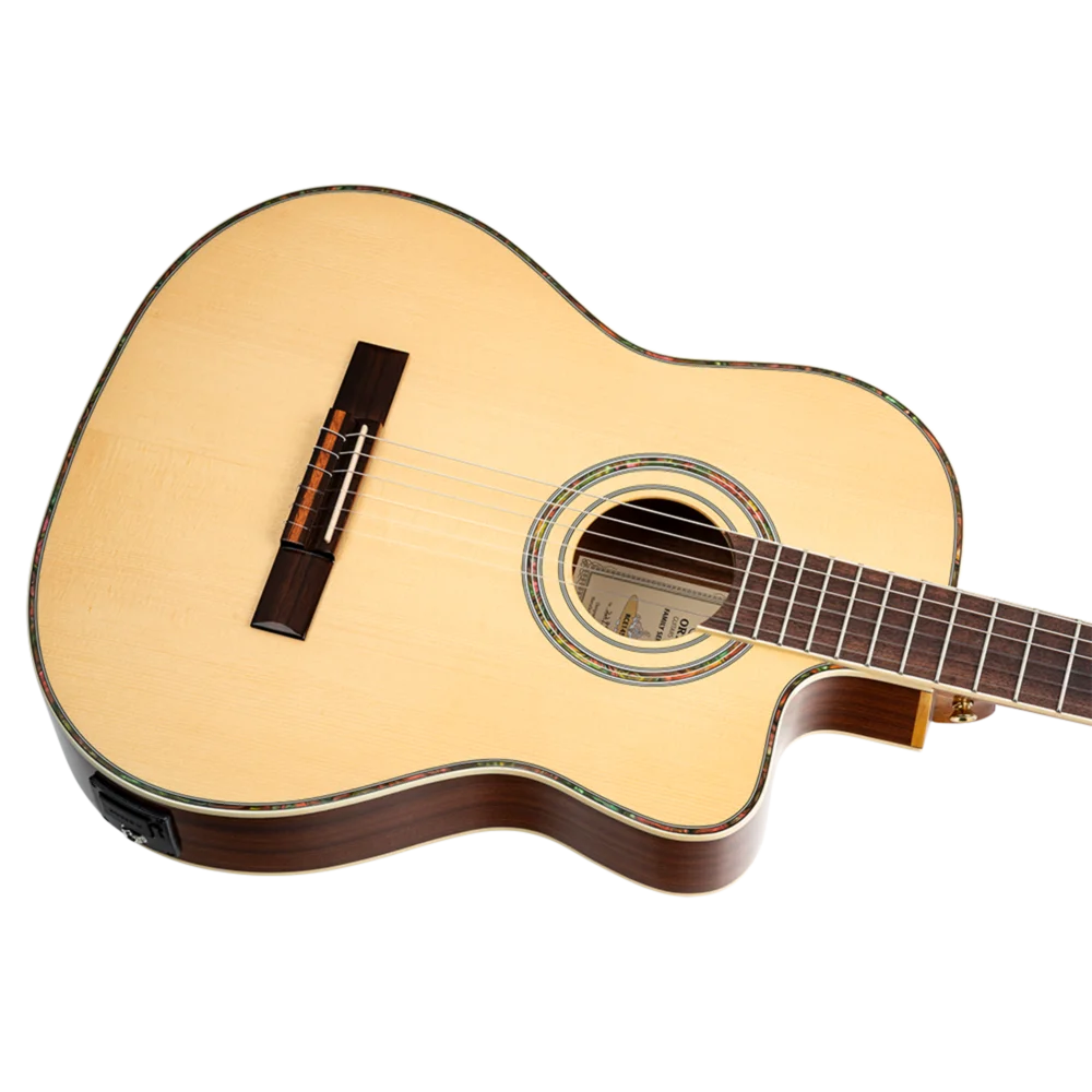 Ortega Family Series Pro Full Size Guitar Solid Spruce/ Mahogany Natural - RCE145NT