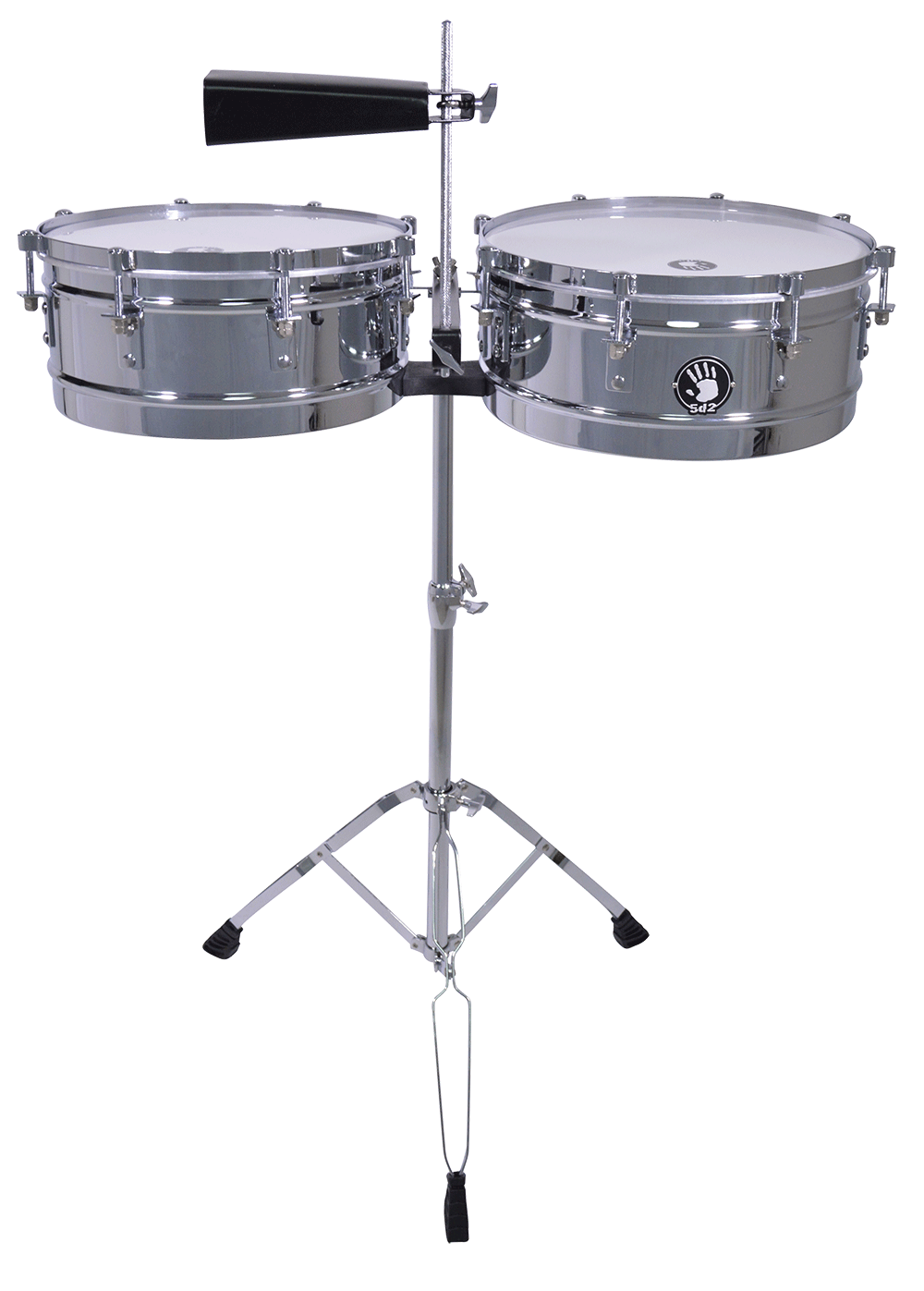 5D2 14" & 15" Chrome Timbal with Stand - 5d2-TBL1415S