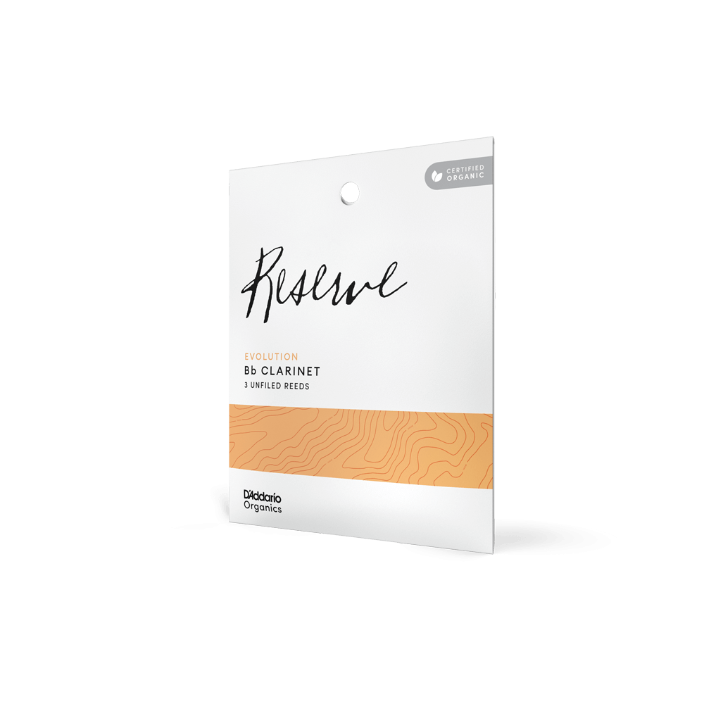 Organic Reserve Evolution Bb Clarinet Reeds, Individually-Sealed, 3-Pack