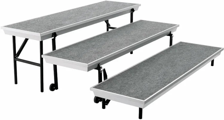 National Public Seating Tapered Transport Riser Gray