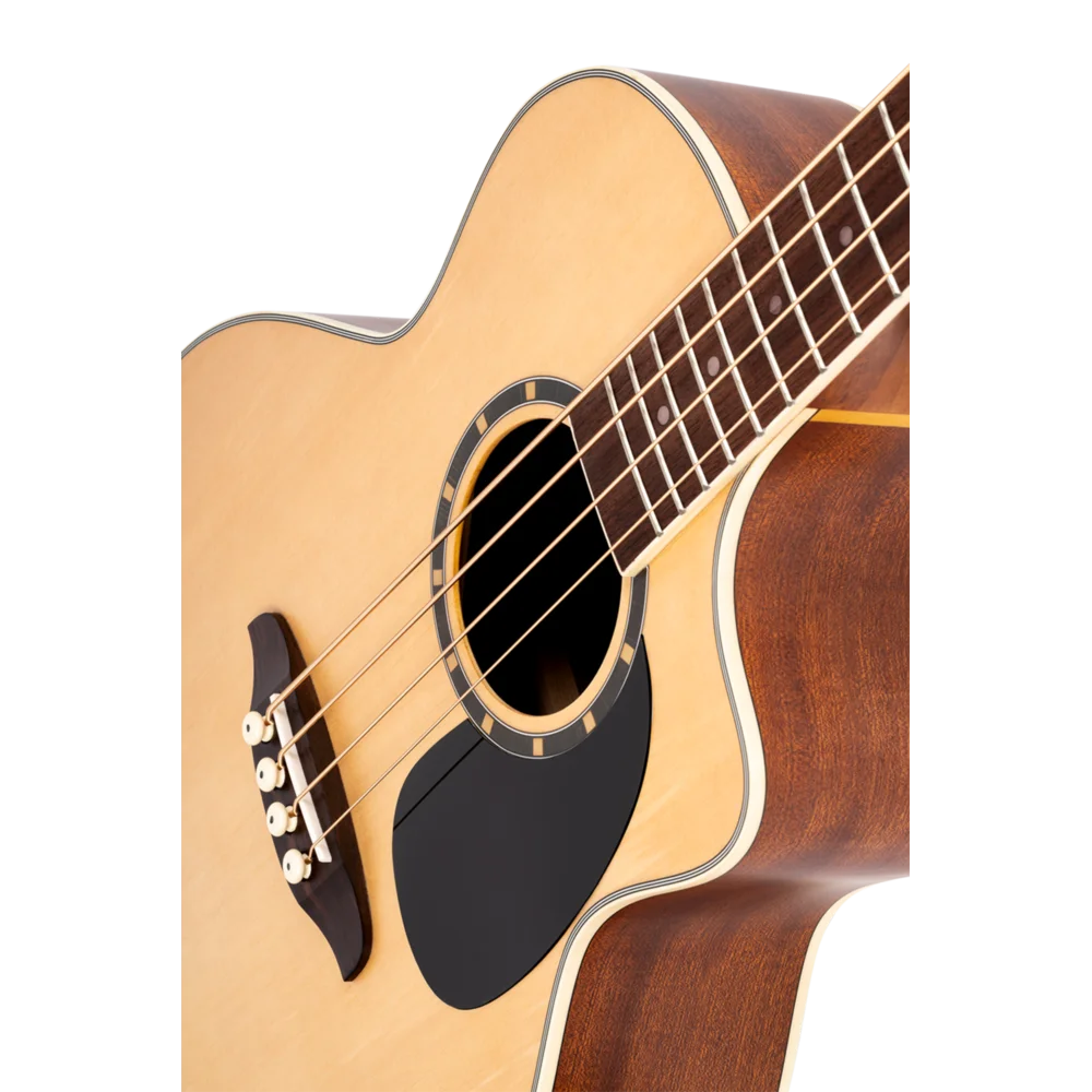 Ortega Acoustic Bass Deep Series 7 4-String Medium Scale Bass Spruce/ Mahogany Natural - D7CE-4