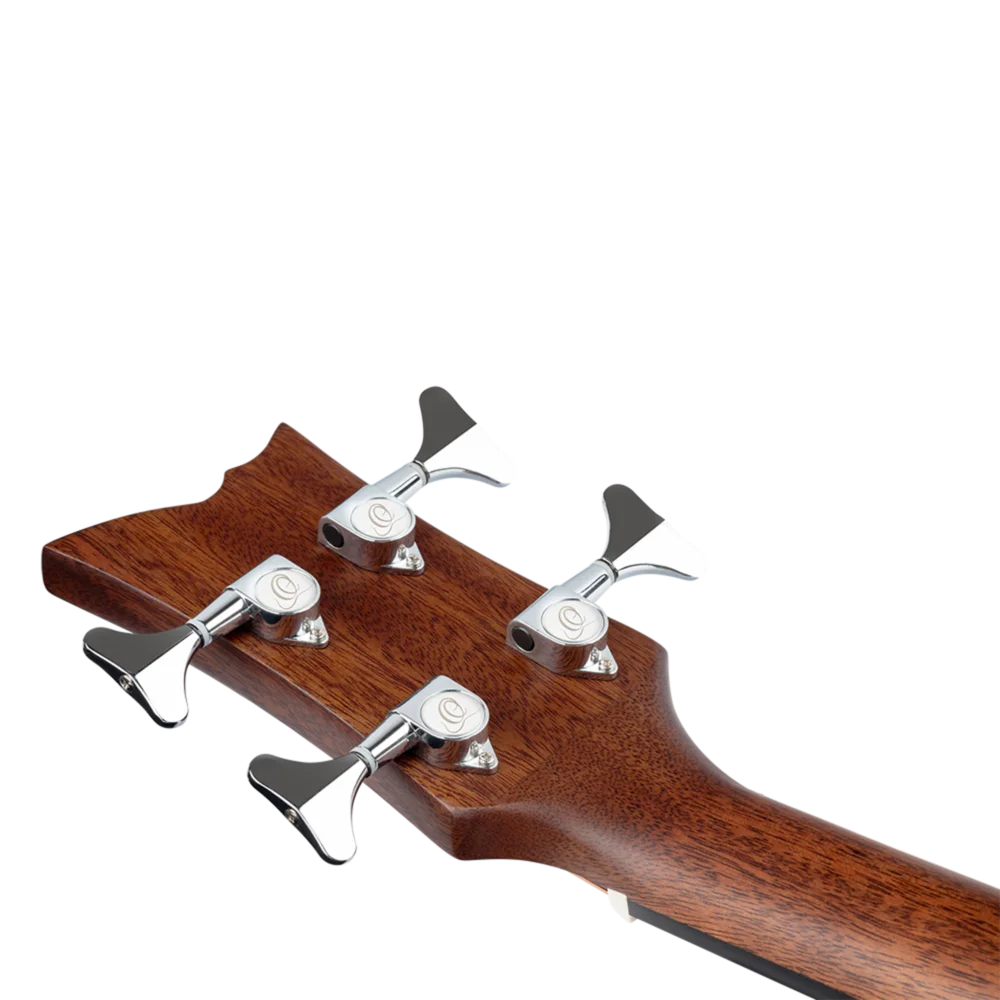 Ortega Acoustic Bass Deep Series 7 4-String Medium Scale Bass Spruce/ Mahogany Bourbon Fade - D7CE-BFT-4