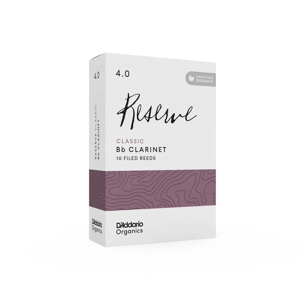 Organic Reserve Classic Bb Clarinet Reeds, Individually-Sealed, 10-Pack