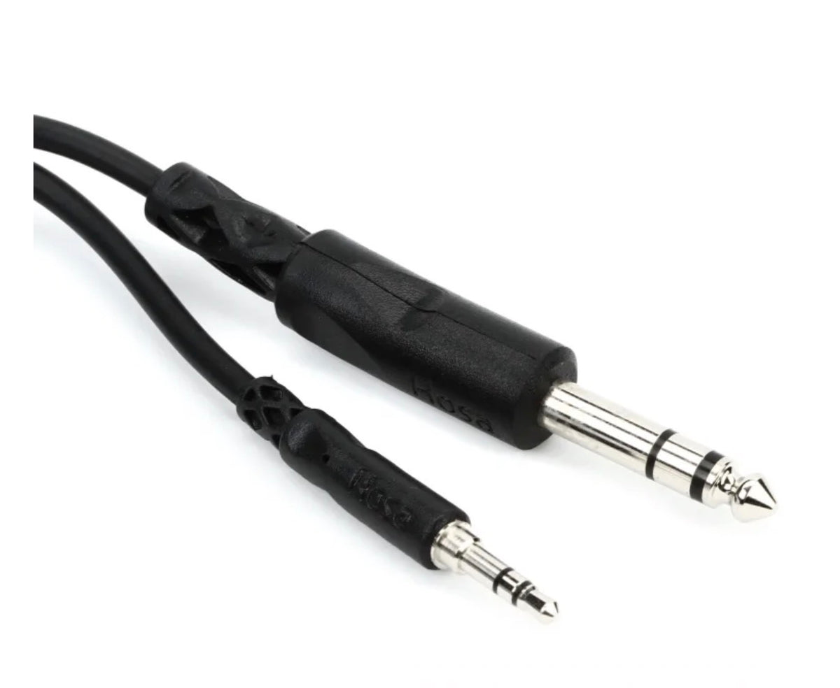 Hosa Stereo Interconnect Cable - 3.5mm TRS Male to 1/4-inch TRS Male