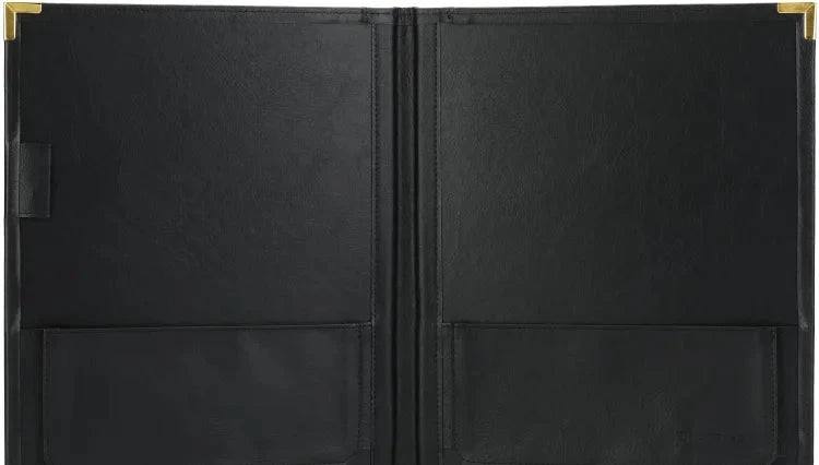 Protec F2BK Deluxe Padded Music Folder with Brass Corners