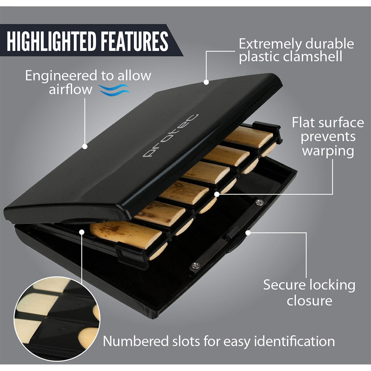 Protec Clarinet/ Bassoon/ Alto/ Tenor Saxophone Reed Case