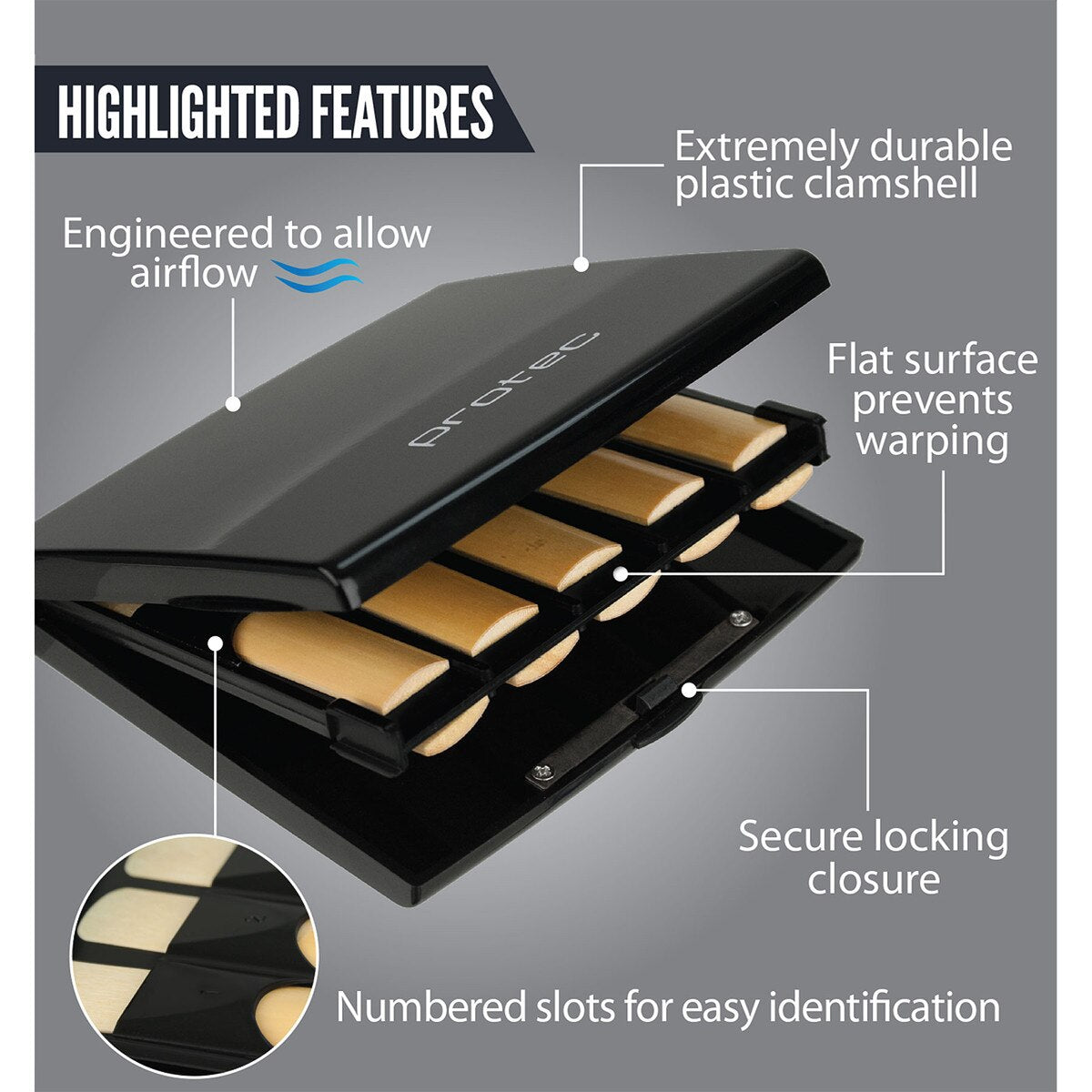 Protec Clarinet/ Bassoon/ Alto/ Tenor Saxophone Reed Case