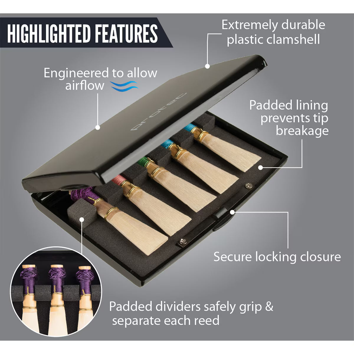 Protec Clarinet/ Bassoon/ Alto/ Tenor Saxophone Reed Case