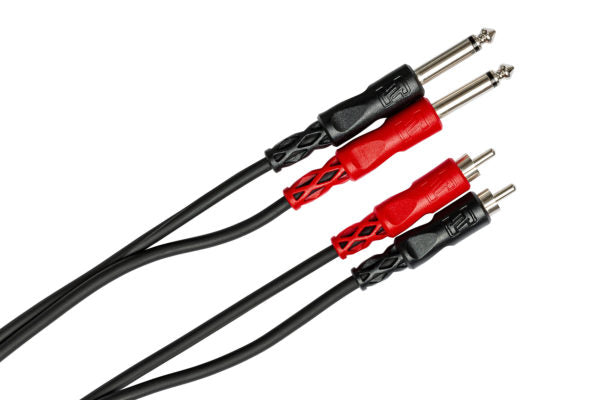 Hosa Stereo Interconnect Dual 1/4 in TS to Dual RCA