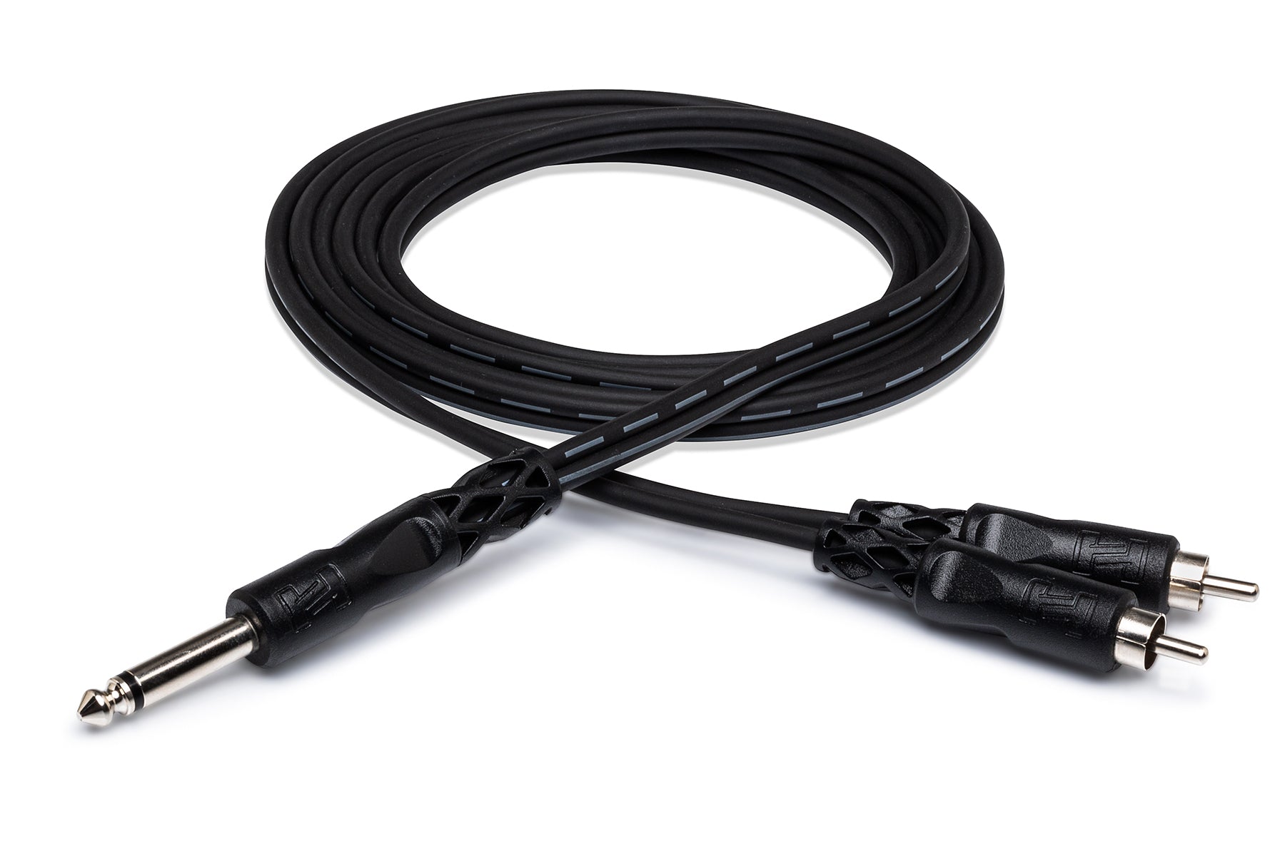 Y Cable 1/4 in TS to Dual RCA