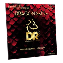 DR Strings Dragon Skin+ Phosphor Bronze Coated Acoustic Guitar Strings
