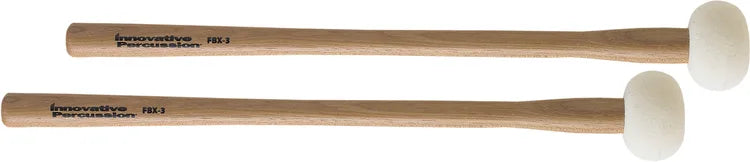 INNOVATIVE PERCUSSION FBX-3 Field Series Hard Tapered Handle Marching Bass Drum Mallets - Medium