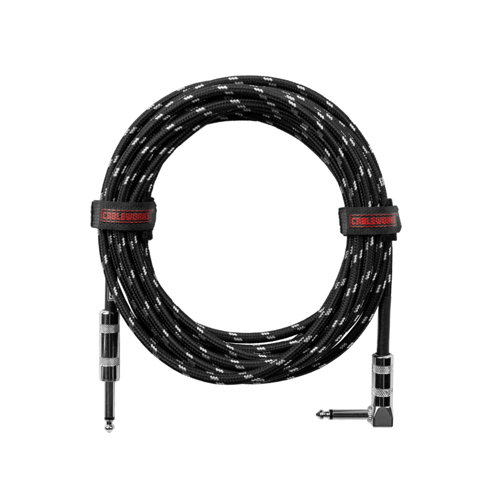 Gator Cableworks Backline Series Braided Instrument Cable Black/Gray, 10 foot