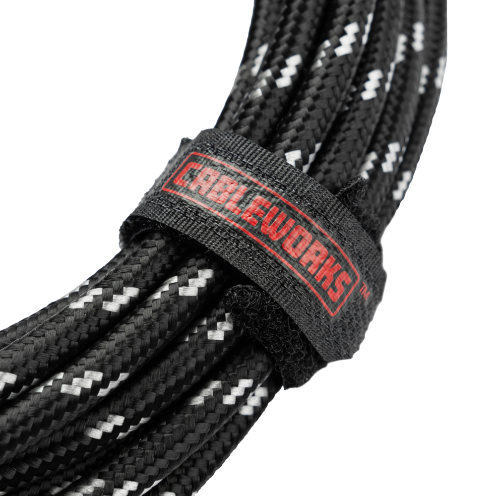Gator Cableworks Backline Series Braided Instrument Cable Black/Gray, 10 foot