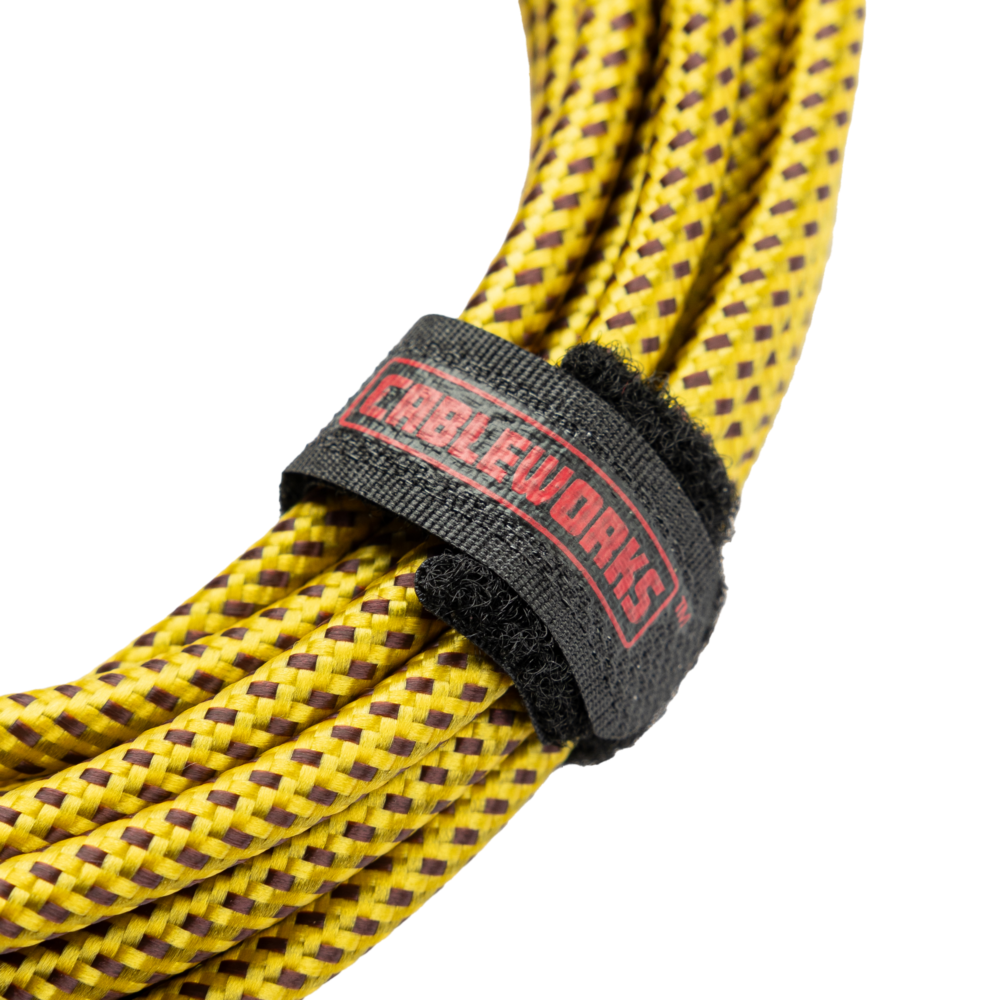 Gator Cableworks Backline Series Braided Instrument Cable Brown/Yellow, 10 foot