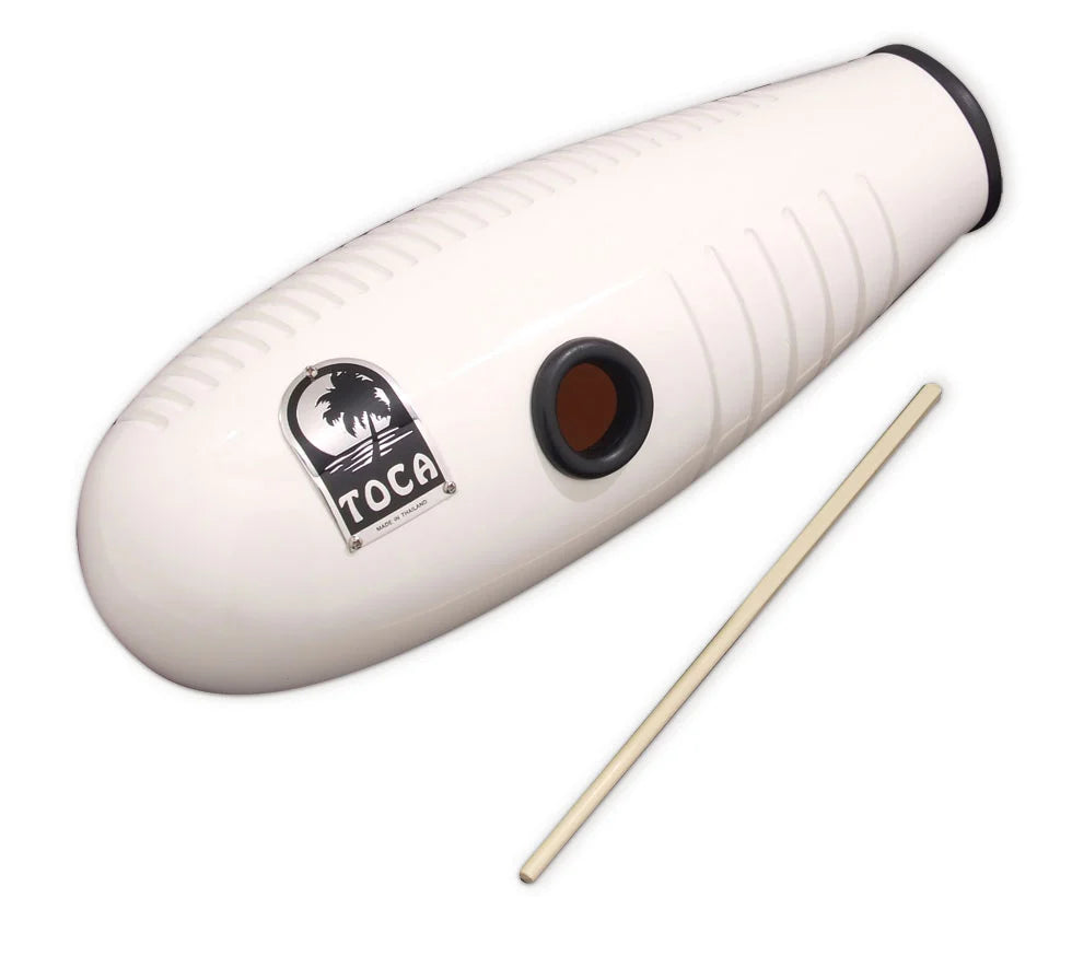 Toca Fiberglass Guiro, White