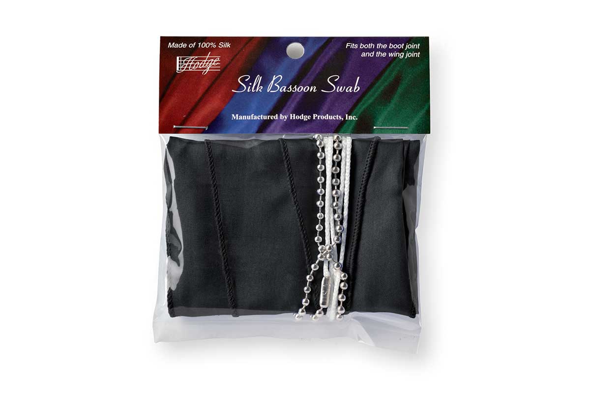 Hodge Silk Bassoon Bocal Swab - Performers Black