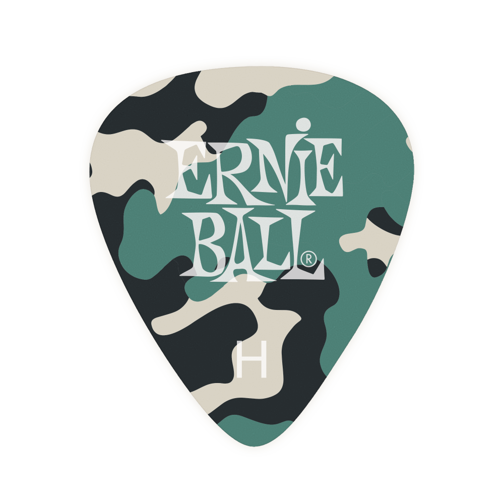 CELLULOSE GUITAR PICKS - HEAVY CAMOUFLAGE - 12 PACK
