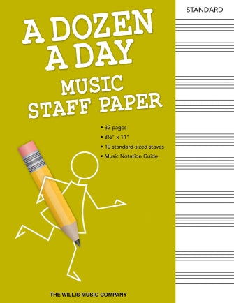 A Dozen a Day – Music Staff Paper