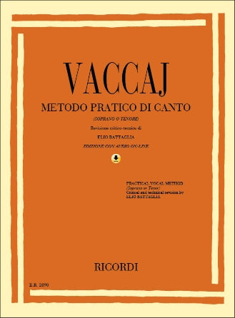 Practical Vocal Method (Vaccai) - High Voice Soprano/Tenor – Book/CD
