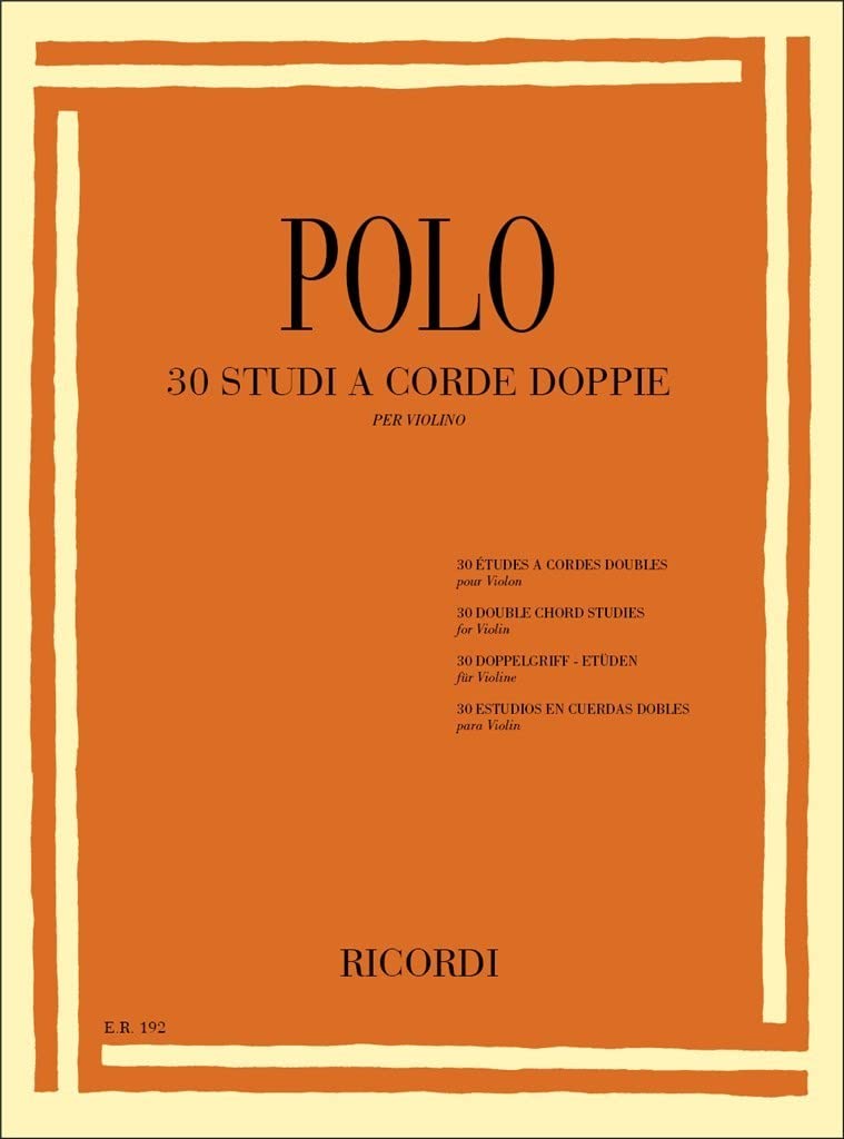 30 Double Chord Studies Violin Method String Method