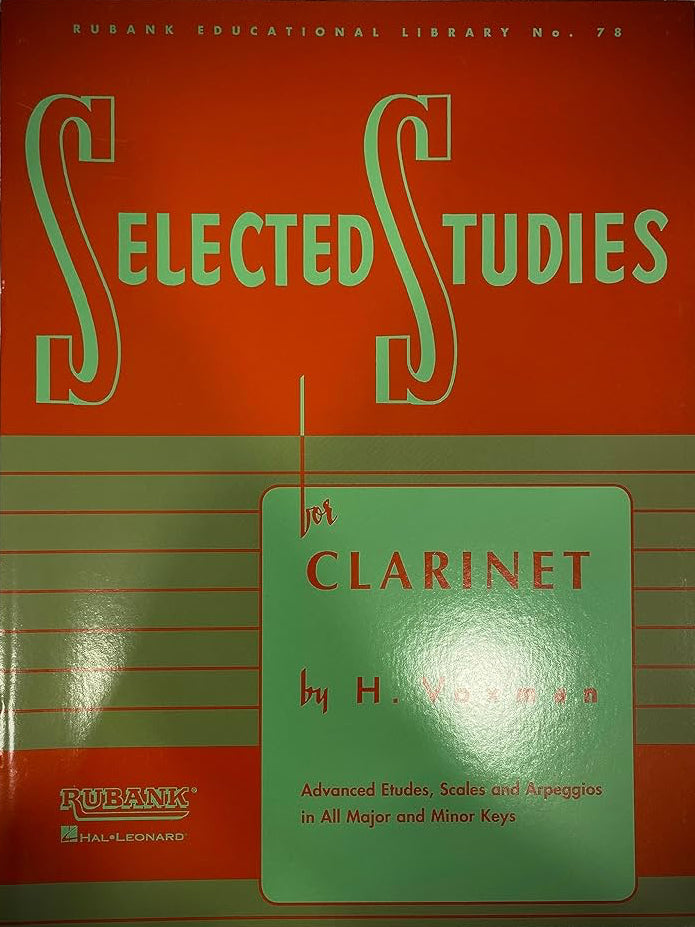 Selected Studies for Clarinet by H. Voxman