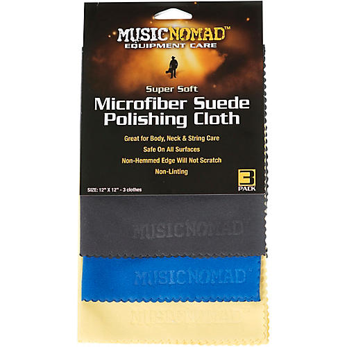 MusicNomad Super Soft Microfiber Suede Polishing Cloth (3-pack)