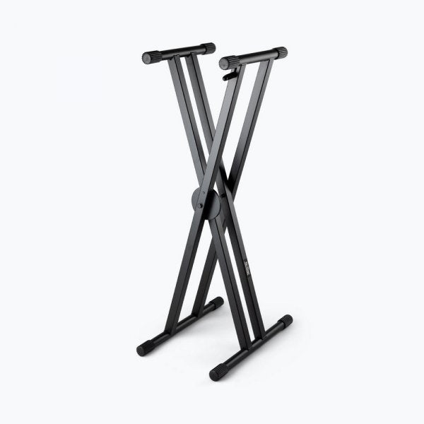 On Stage ERGO-LOK Double-X Keyboard Stand with Welded Construction
