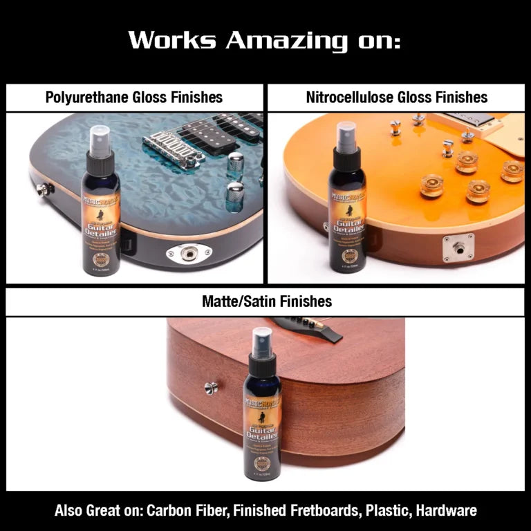 MusicNomad Guitar Detailer for Matte and Gloss Finishes - 4-oz. Bottle