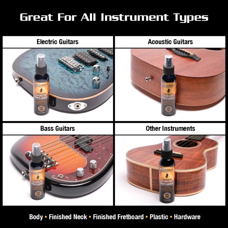 MusicNomad Guitar Detailer for Matte and Gloss Finishes - 4-oz. Bottle